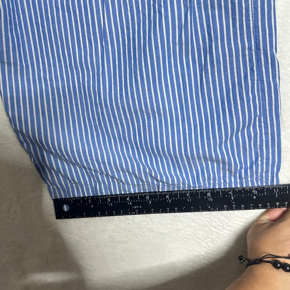 Anthropologie Mens Blue White Striped Pajama Lounge Pants Relaxed Fit Large - Picture 10 of 10